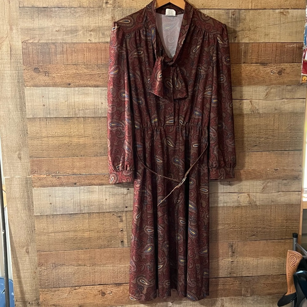Vintage Nikki Shirt Dress Woman’s 15 16 Paisley